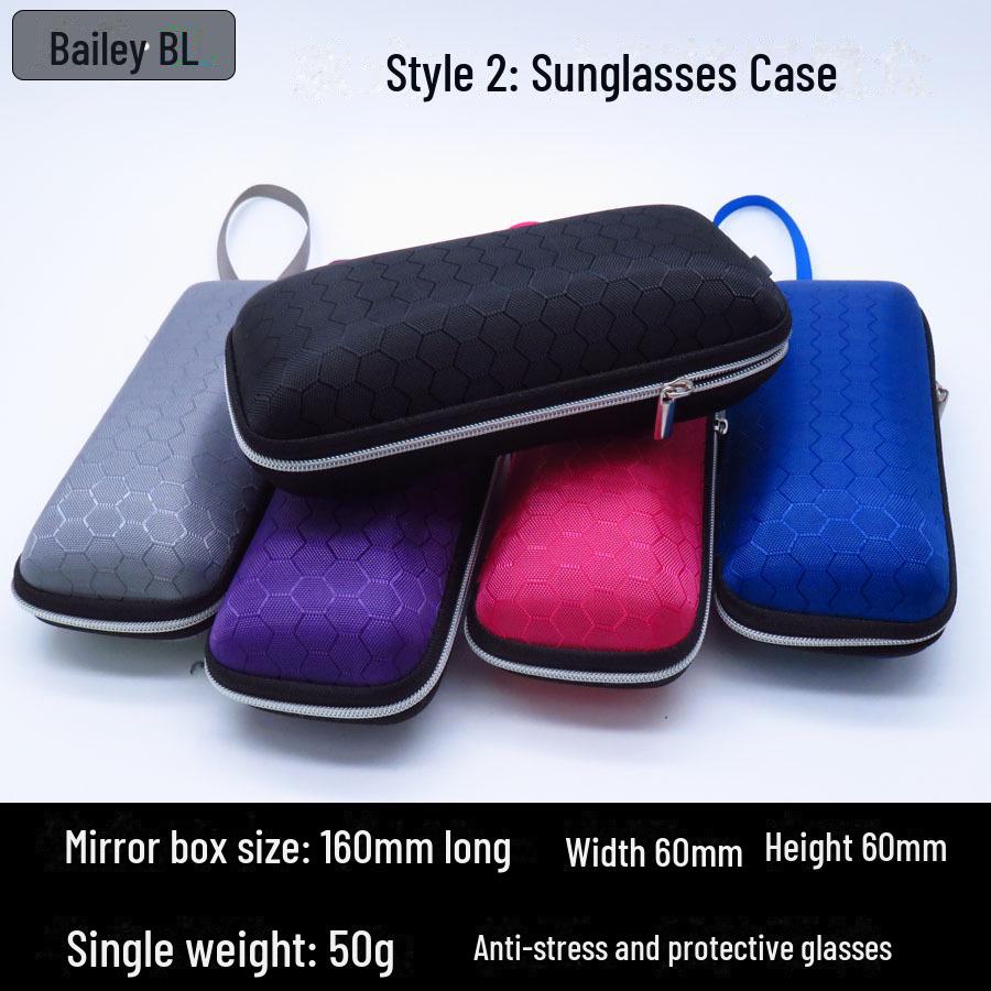 Cycling Sports Zipper Sunglasses Storage Case - EVA Black