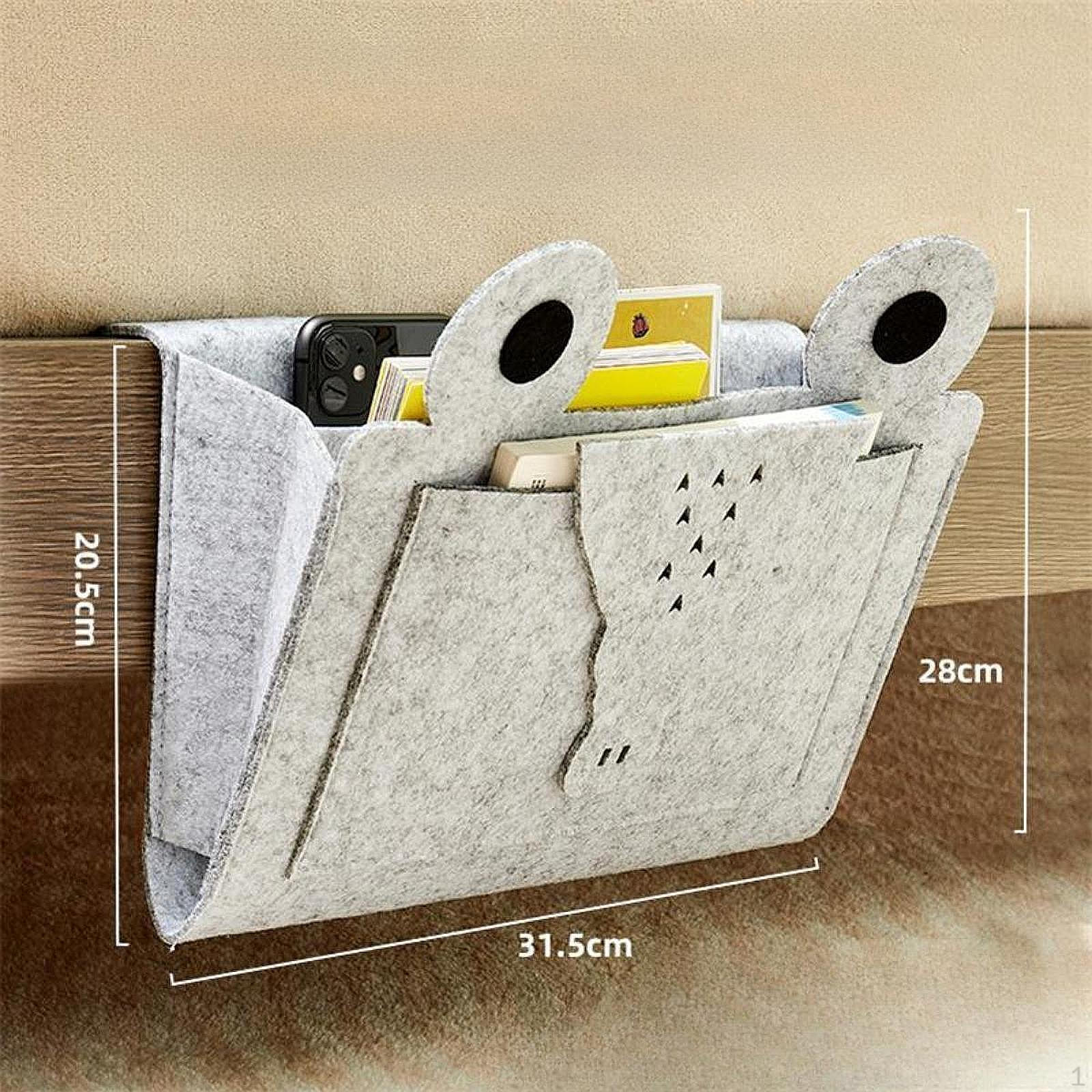 

Прикроватная тумбочка подвесная сумка для хранения вещей войлочный карман органайзер для общежития для гостиной Gray Gray Shape