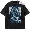 Anime Yu Gi Oh BlueEyes White Dragon Unisexga T Shirt For Unisex Clothing Vintage Washed Oversized Casual Cotton Streetwear Tshirt