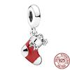 Red Motorcycle Rider & Good Fortune Carp Fish Dangle Charm Beads Fit Original Fasion 925 Sterling Silver Bracelet Women Jewelry