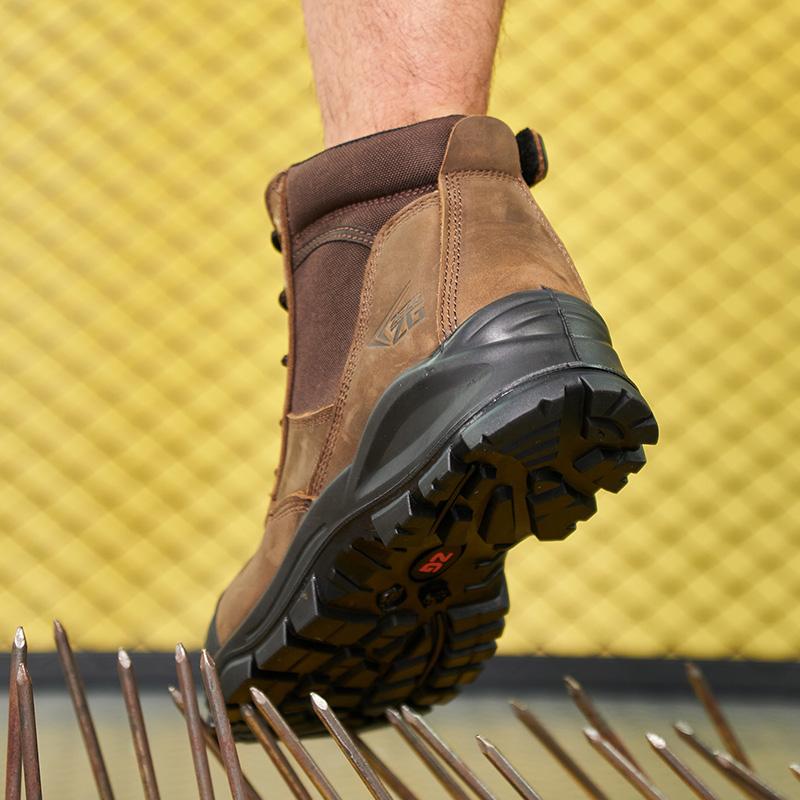 Cowhide Work Safety Boots Men Puncture-Proof Indestructible Shoes Anti-smash Work Sneakers Anti Scald Welding Boots Protective