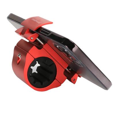 Nounouqi Rotating Bike Phone All Aluminum Alloy Phone Accessory for Mountain and Electric Red 90° Holder, Construction, Navigation, Mount, Multi-Bar