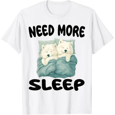Cute Samoyed Need More Sleep Pajamas Nightgown T-Shirt
