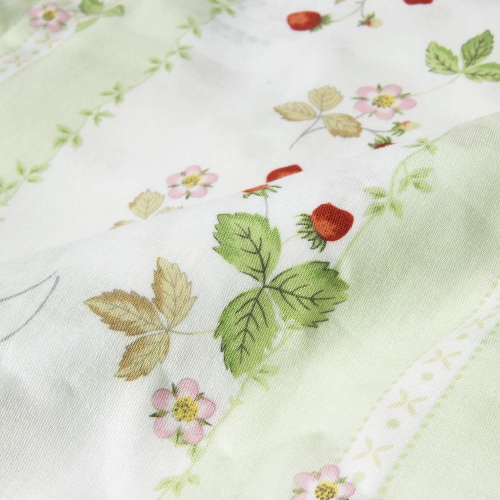 Nishikawa Duvet Cover Single Wedgwood Wild Strawberry Easy To Put On and Take Off Made In Japan Green PI07900623G [Nishikawa]