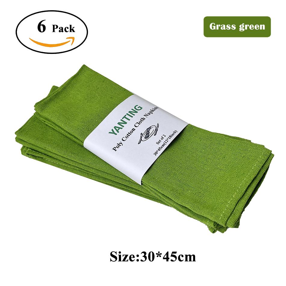 6KS 30X45CM 12X18 Palců Světle Fialové Látkové Ubrousky Omyvatelné Opakovaně Použitelné Podložky na Stůl pro Svatbu Oslavu Domácí Dekoraci Jídelního Stolu