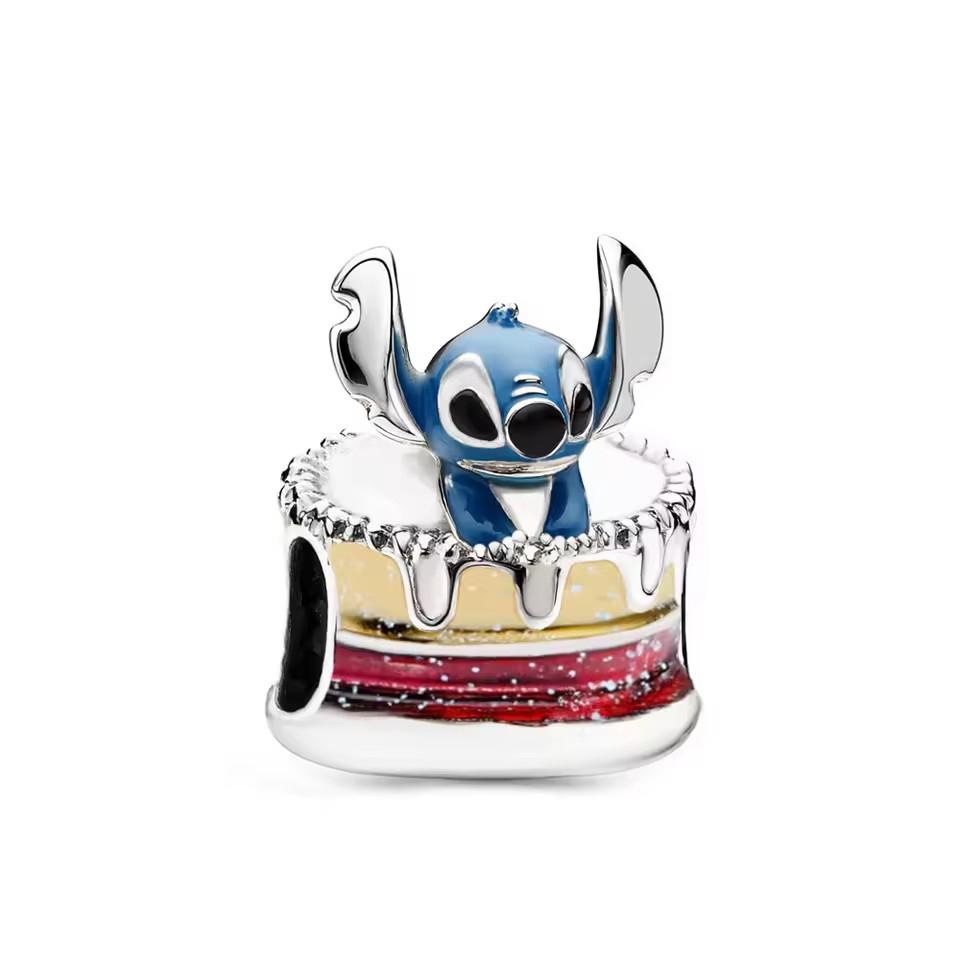 Fashionable 925 Silver Lilo & Stitch Mickey Minnie Charm Beads Fit Bracelet Enamel DIY Jewelry Gift
