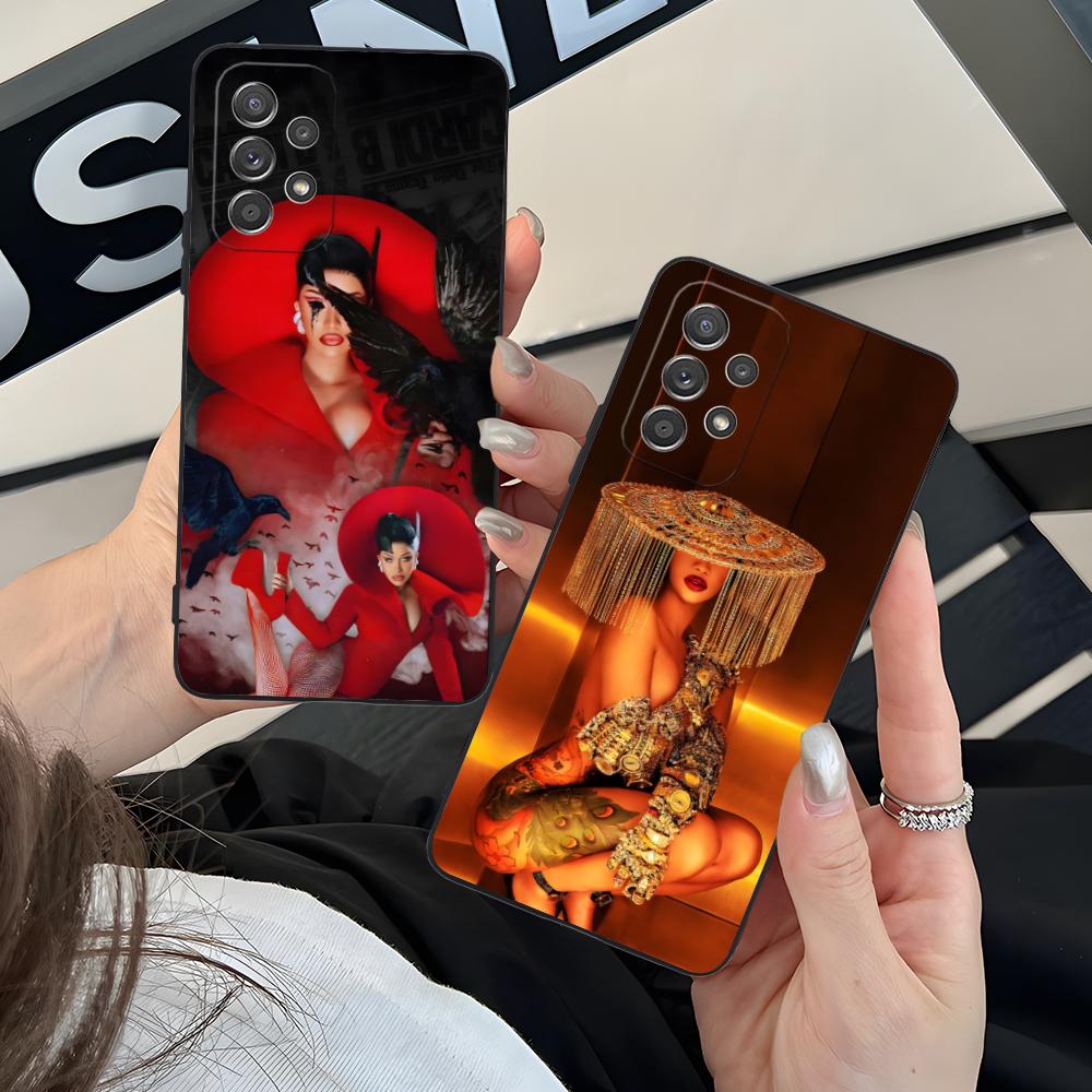 Cardi B Matte TPU Mobile Phone Case for Samsung Galaxy M55 54 42 35 34 33 32 23 22 15 14 13 12 F55 5G Colorful Cover