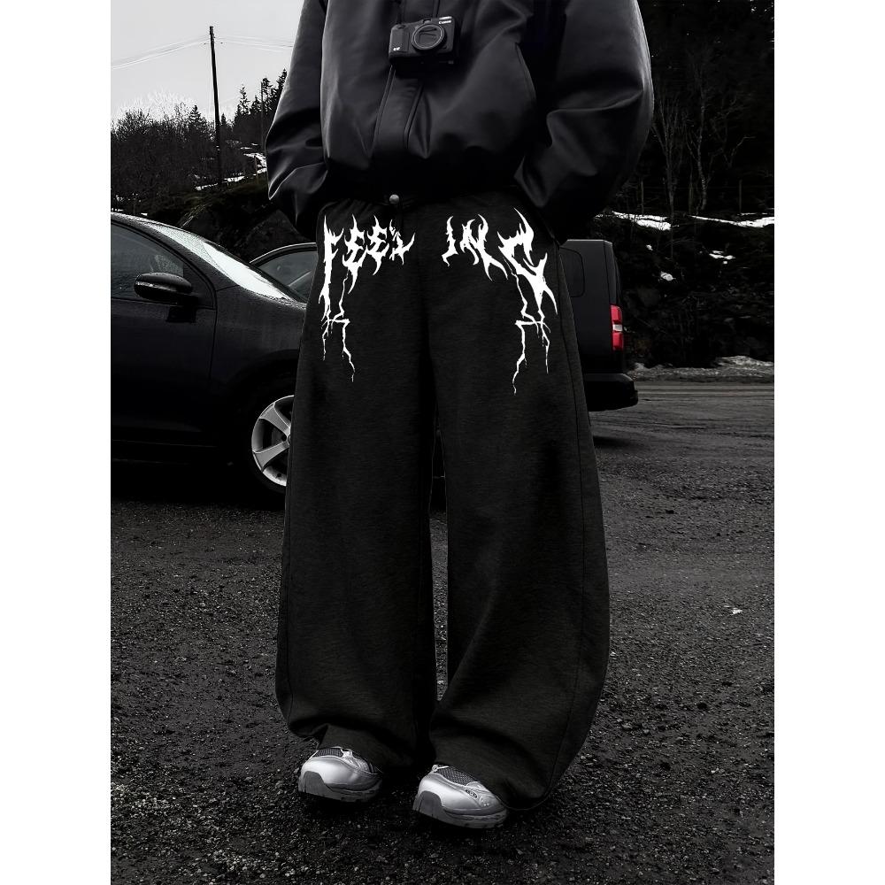

Men s Drawstring Design with feel Letter Print for Perfect Comfort, Casual Pants for Hiking and Outdoor Activities S