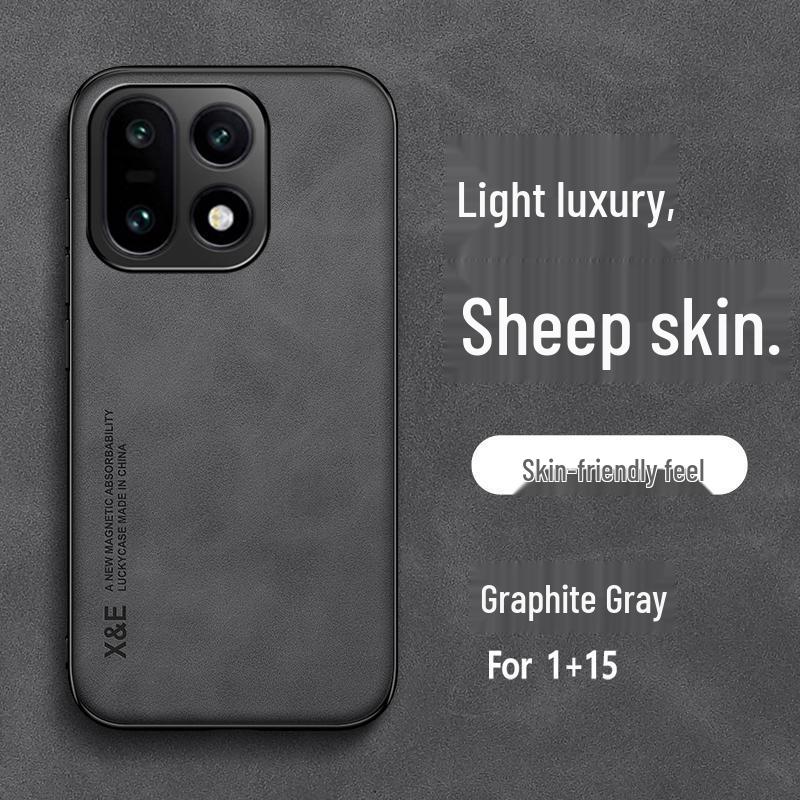 Husă Magnetică OnePlus 15 din Piele de Miel - Subțire, Ușoară, Husă Protectoare Business