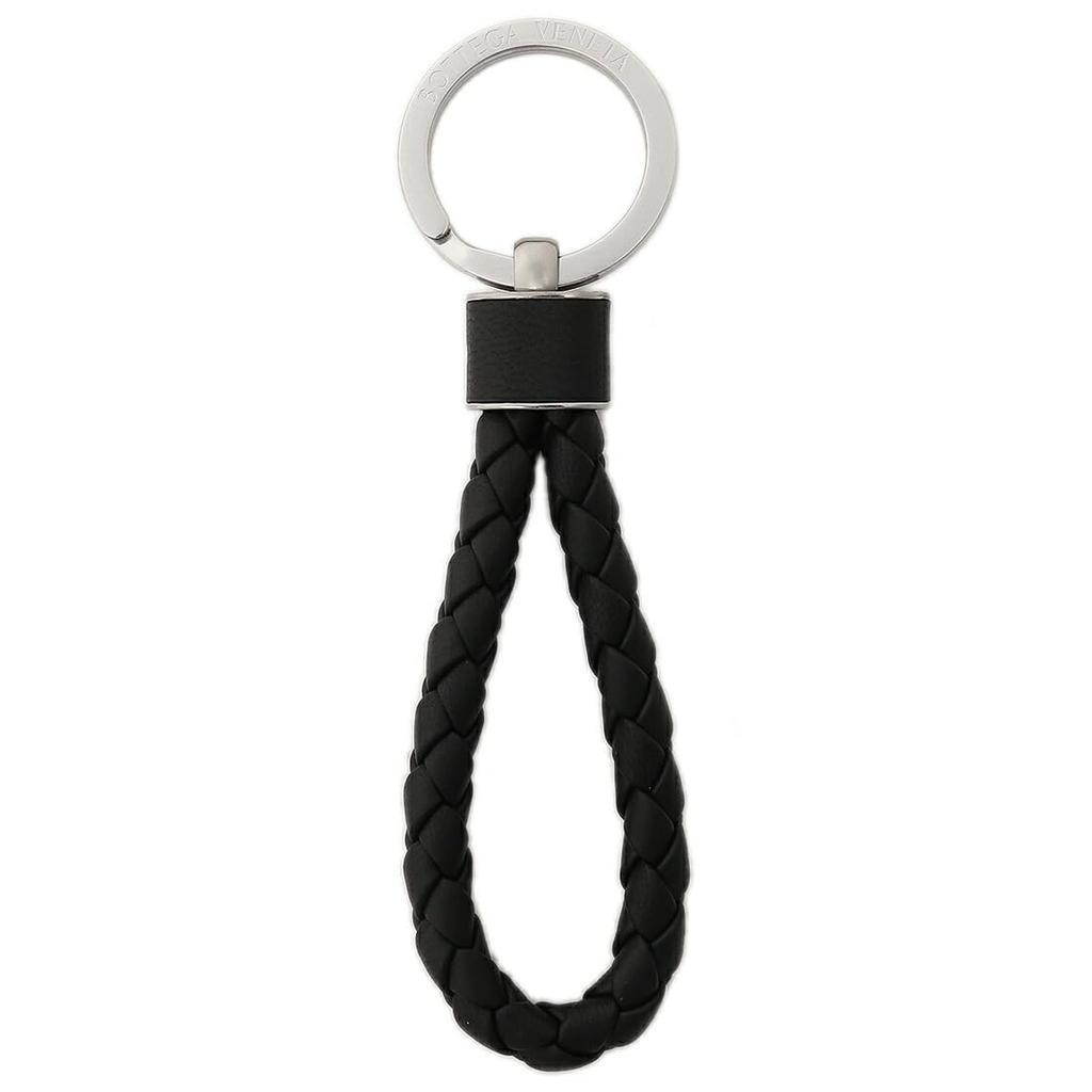 BOTTEGA VENETA Intrecciato Key 709727VMAY18803 Ring, Black, [Used]