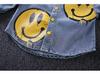 Boys' Smiley Face Denim Set: Fashionable 2026 Star T-shirt for Toddlers and Young Children