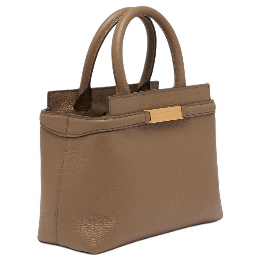 Bally Deco Logo Engraved Tote Bag Women Tote Bags Brown 6312046
