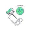 6mm Resin Opal Stud Earrings 4-claw Copper Plated Real Gold Does Not Fade, Fashionable Earrings Are Popular In Europe and the United States