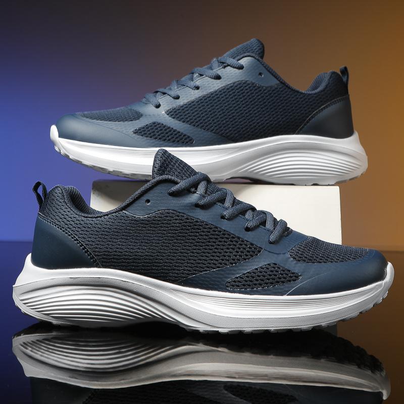 

Casual Autumn New Fashion Versatile Light Soft Sole Breathable Comfortable Outdoor Thick Sole Casual Sneakers Men s Sports Shoes 46 темно-синий