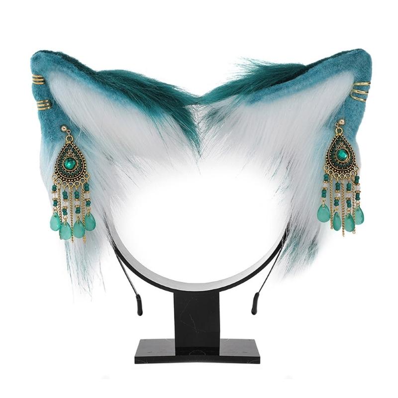 Sexy Foxes Bunny Ear Headband Lolita Cosplay Beast Ears Hair Hoop Anime Cosplay Props Furry Masquerade Party Costume Hairband