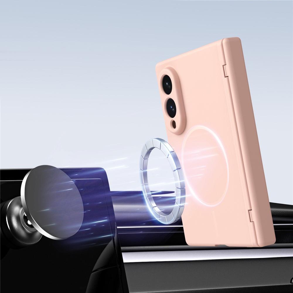 Samsung Galaxy Z Fold 8 case with external screen protector, MagSafe compatible, pink