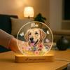 Personalisert kjæledyrbilde Lysende pynt Valentinsdag Eksklusiv gave til katte- og hundeeiere Hjemmedekor Lampe til skrivebord Tilpasset kjæledyr