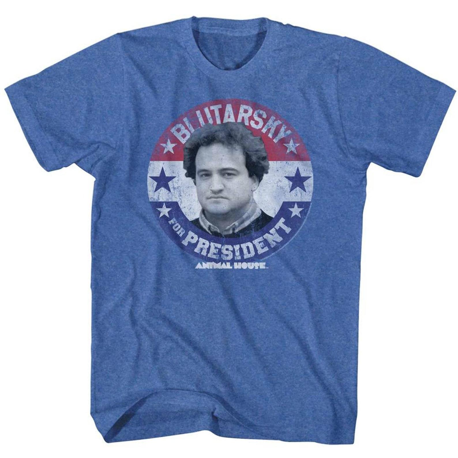 Animal House Blutarsky For President Blue Adult T-Shirt L