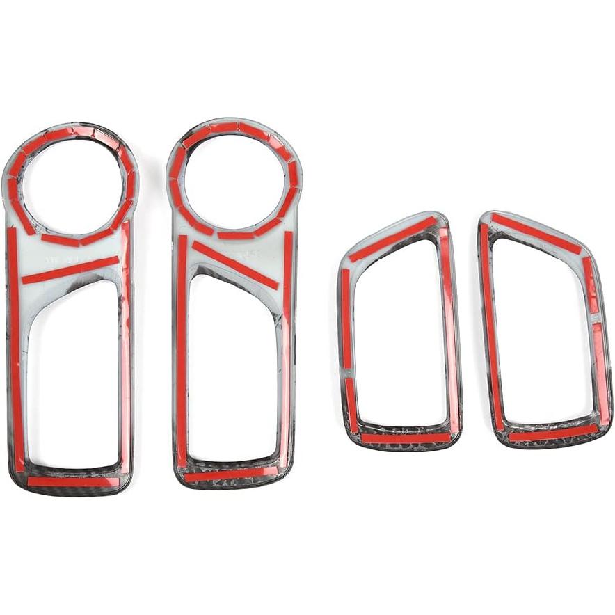 ABS Inner Car Look Interior Door Handle Panel Cover Trim for Toyota Tacoma 2011 2012 2013 2014 2015 (Carbon Fiber)