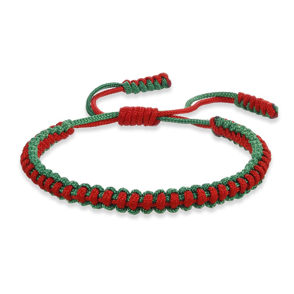 Women's Two-Color Ethnic Knot Bracelet: High-End Handwoven Jewelry