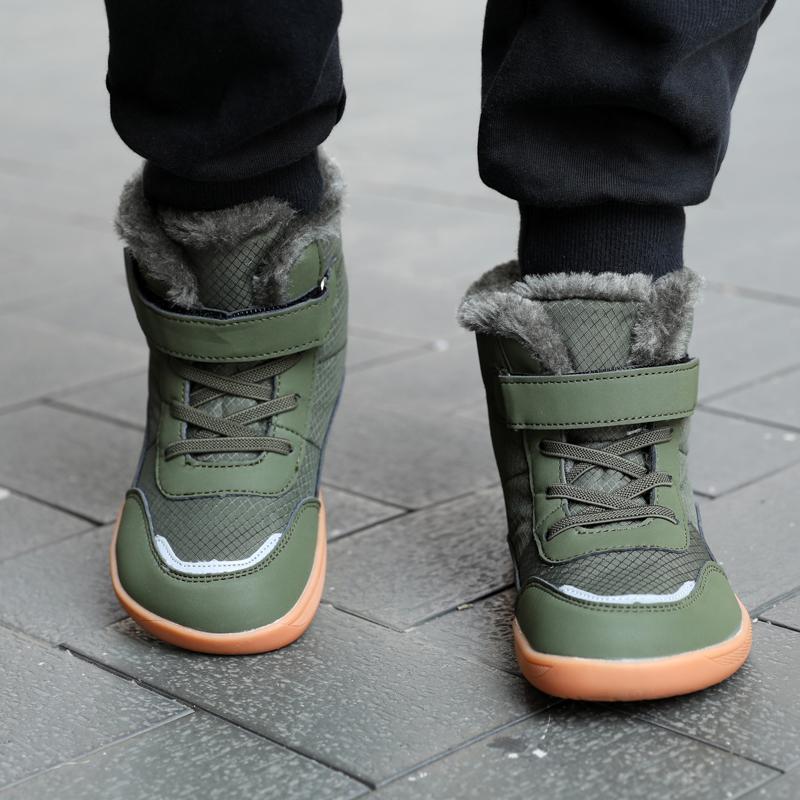 2025 Winter Children Shoes Plush Waterproof Fabric Non-Slip Boys Girls Shoes Rubber Sole Snow Boots Fashion Warm Outdoor Boots