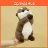 Plushie Soft Otter Rabbit Fur Stuffed Toy With Pp Cotton Filling For Room Kids