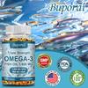 Omega 3 Fish Oil Capsules, Containing 3600 Mg, Are Rich In DHA and EPA, Beneficial for Cardiovascular Health and Immunity.