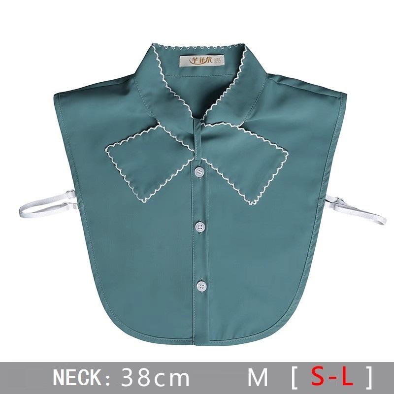 

Белый съемный воротник с завязками спереди, женский, искусственный, винтажная вышивка, шифон, женский, искусственный воротник для блузки, половина рубашки