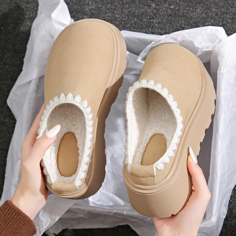 

Fashion 2024 New Trend Comfortable Slip on Snow Women Winter New Warm Thick Soles Cotton Outdoor Fashion Warm Boots Shoes for Women 35 абрикосовый