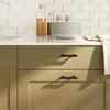 VidaXL Cabinet Handles 10 Pcs, Cupboard Handles, T-Shaped Handles Kitchen Home Interior, Black 96 Mm Steel 155421