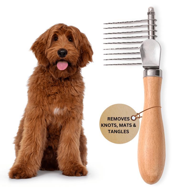 

Dog Comb Pet Grooming Tools Dog Rake Comb Trimmer Stainless Steel Cat Dog Comb for Dematting Removing Dead Matted & Knotted Default белый