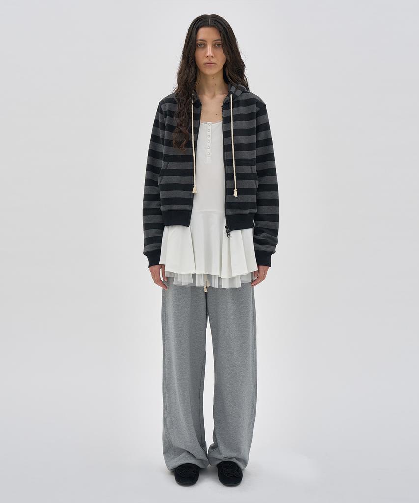 Partimento Woman Contrast Button-Up Layered Dress Top_Off White