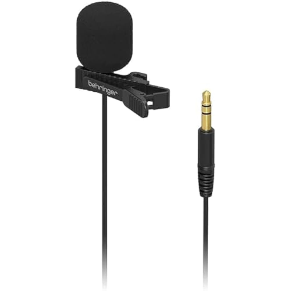 Behringer Broadcast Lavalier Microphone 3-Pole 3.5mm Terminal Supercardioid Characteristics BC LA...
