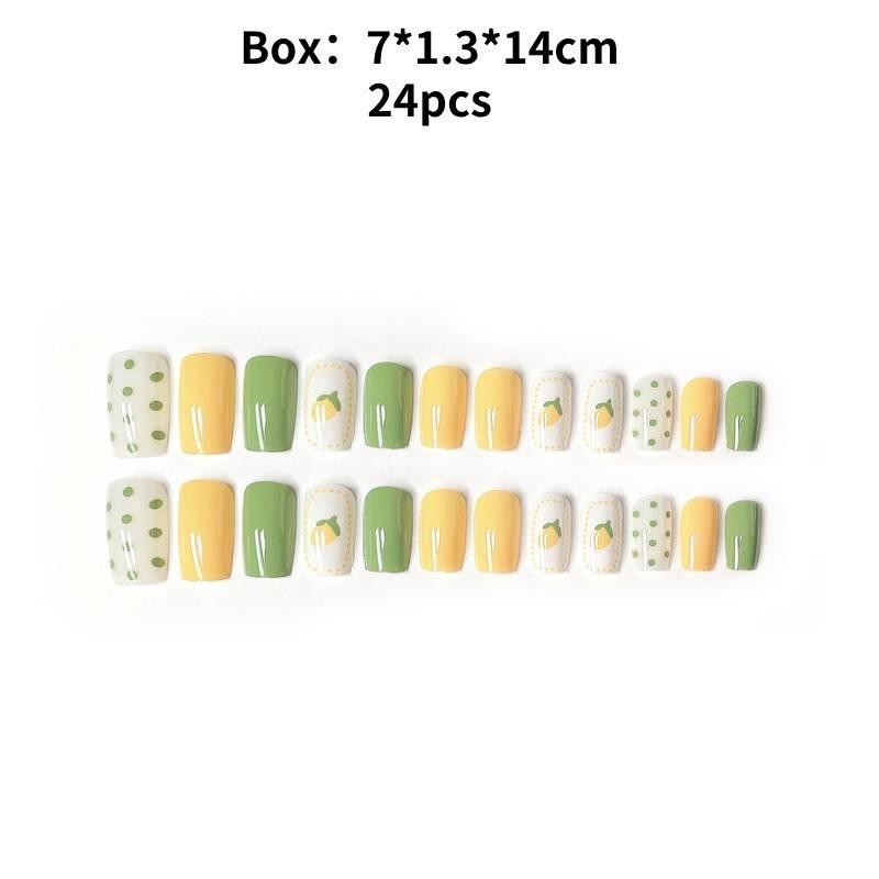 

Ногти для ношения Ручная работа Мода Повседневный Простой Изысканный Классический Стиль Наклейки для ногтей