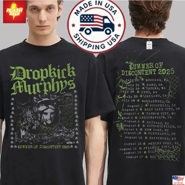 New Apparel Dropkick Murphys Summer Of Discontent Tour 2025 TShirt S5XL Unisex T-Shirt XXXXL