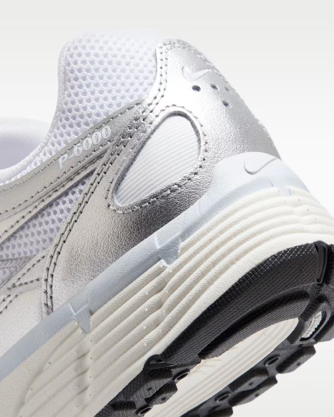 Nike P 6000 White Blue Tint Sail Metallic Silver Women's Sneakers BV1021-106