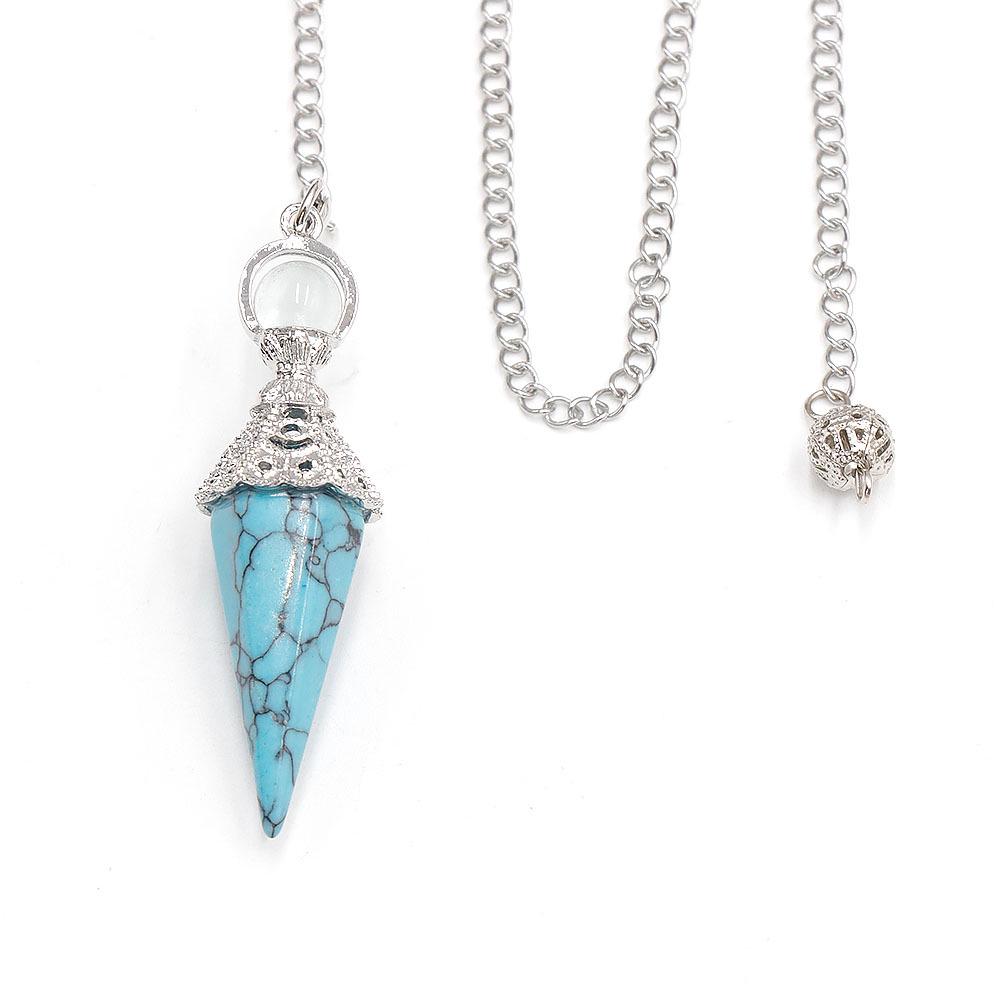 European & American Style Natural Crystal Hexagonal Pendant: Dual-Purpose Retro Jewelry