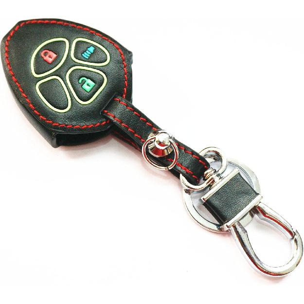 Black Leather 3 Buttons Remote Key Chain Cover Case Fob For Toyota 4Runner Corolla Matrix RAV4 Venza Yaris Vibe Scion iQ tC xB xD
