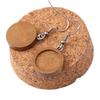 SHUANE 40pcs Wood cabochon Earring Base Settings Blank Stainless Steel Hooks DIY Accessories for Making Earrings (12MM Dia)