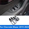 For Chevrolet Blazer -  Carbon Fiber Interior Armrest Window Lift Switch Panel Cover Trim Accessories Car Styling