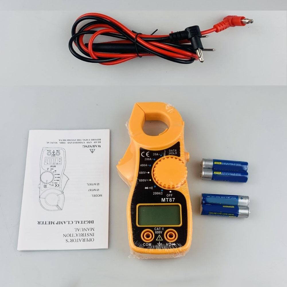 MT87 Digital Display Portable Clamp-on Multimeter For Measuring Resistance Electrical Instruments Parts Accessories