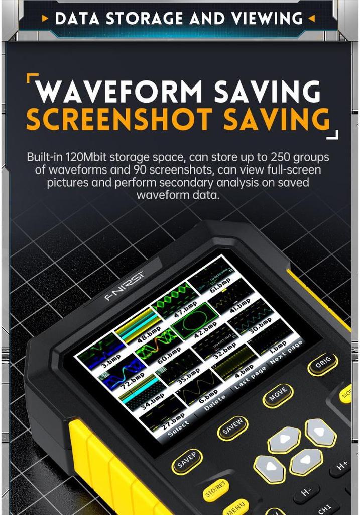 DPOX180H Dual-Channel Handheld Fluorescent Digital Oscilloscope 