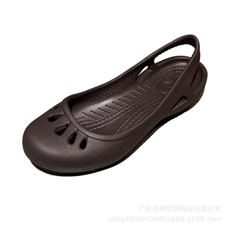 

No standard new hole shoes women s summer flat bottom shallow mouth casual sandals Melody nurse garden beach shoes W9/39-40
