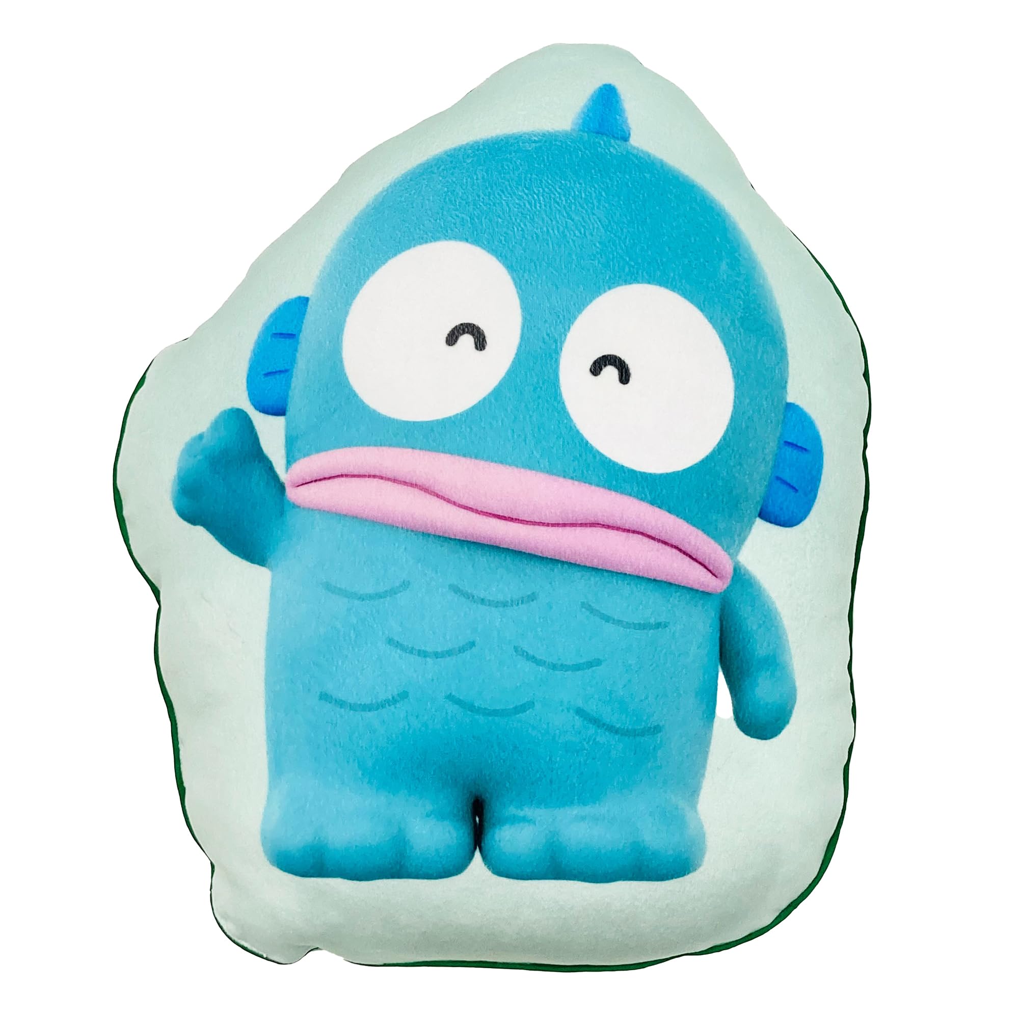 MORIPiLO Sanrio Characters Hangyodon Body Pillow Micro Fabric Plush Toy Nap Pillow 30x40x10cm Green by Morishita Makura (Die-Cut Cushion)