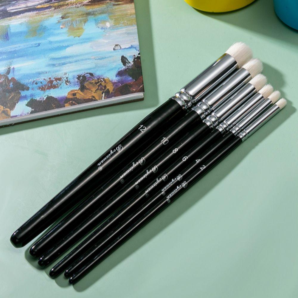 6 Pcs Fine Detail Wood Handle Brushes Micro Detailing Miniature Paint Brushes Watercolor