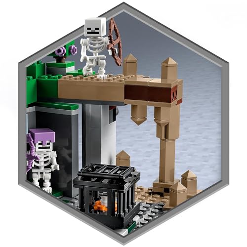 LEGO Minecraft Skeleton Cave Toy Present Birthday Block Christmas Boys Girls Children 8 Years Old 9 Years Old 10 Years Old Elementary School