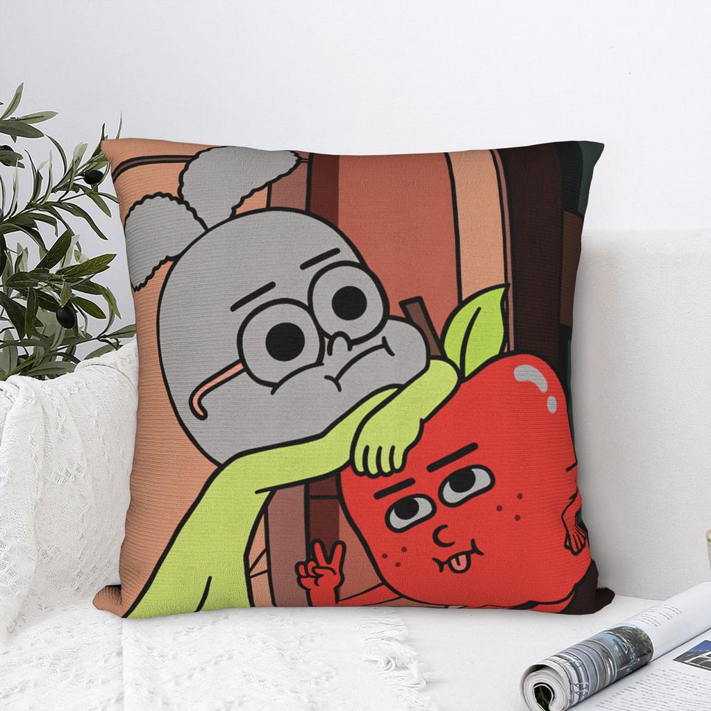 Apple and Onion Pillow Cover Comfy Cushion Cover Funny Pillow Case For Office Car Home Decor
