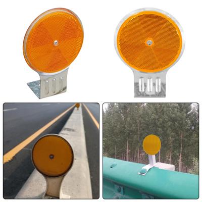Reflektierender Einfahrtsmarkierer Doppelseitiges Warnschild Gut sichtbarer Metall-Fahrbahnreflektor für Notfallbau