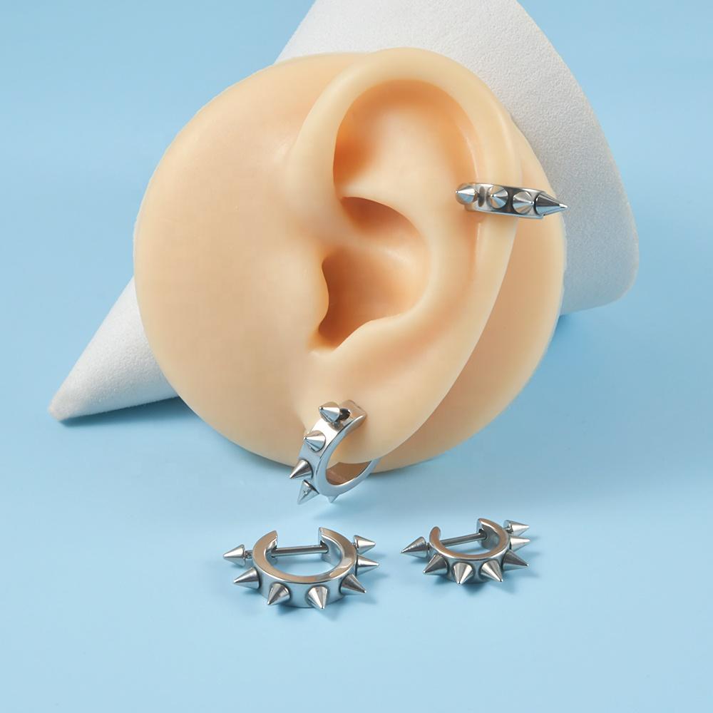 16G Surgical Steel Tapers Barbell Earrings Piercing Ear Hoop Cartilage Studs Lobe Helix Body Jewelry for Women Men-for Weddings