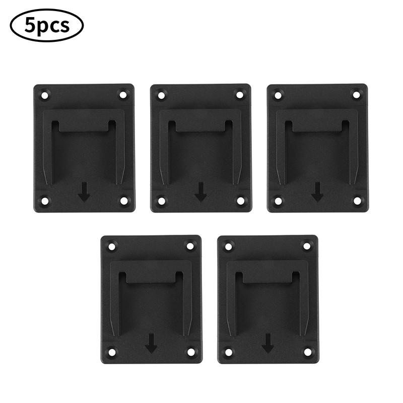 

5Pcs Blue/black Tool Mount Storage Bracket for 14.4V/18V Battery Tool Machine Drill Holder Slots Stand(no Battery) black